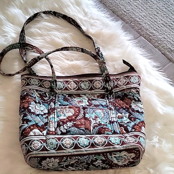 Vera Bradley Toggle Tote in Java Blue - Picture 1 of 4